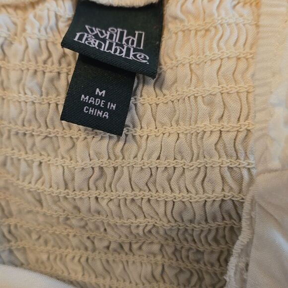 Wild Fable Off White Ruffled Crop Top - Picture 6 of 7